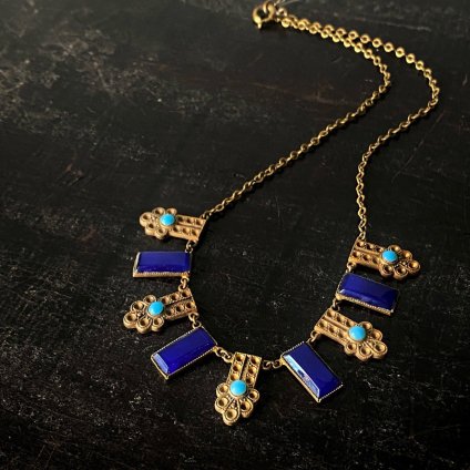 1920-30ǯ ᥿ 饹ͥå쥹Metal Glass Necklace