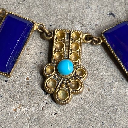 1920-30年代 メタル ガラスネックレス（Metal Glass Necklace）
