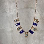 1920-30ǯ ᥿ 饹ͥå쥹Metal Glass Necklace