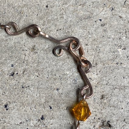 1920-30年代 フォイルガラス ネックレス パープル（1920-30’s Glass Necklace）