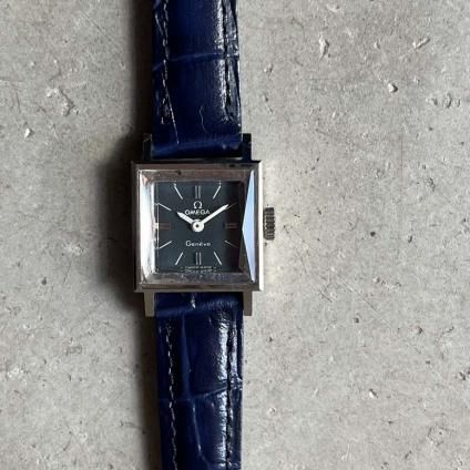 オメガ OMEGA ジュネーブ 手巻き レディース SS スクエアケース