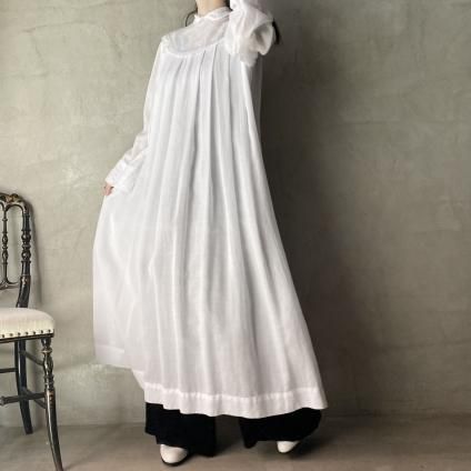 1900~10年代 フランス コットン チャーチスモック(France 1900~10年代 フランス コットン チャーチスモック(France