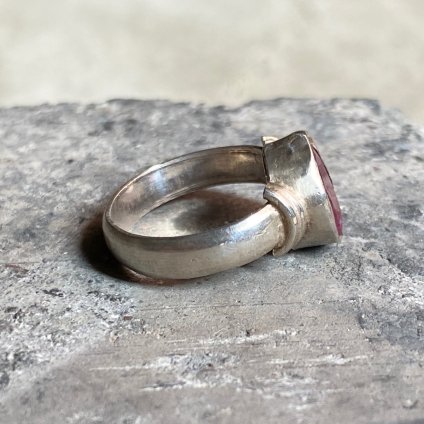 1950-60ǯ  С ԥ󥯥ѡץ륬饹 󥰡India Silver Ring