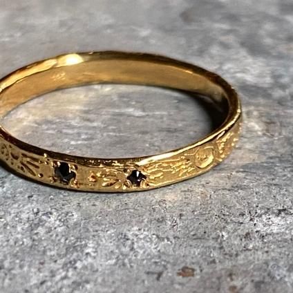 momocreatura Moon Crater Ring Gold Black Spinelʥ⥯ꥢ 졼  ֥åԥͥ