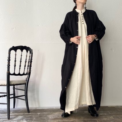 suzuki takayuki  puff-sleeve shirt dress ʥ業 ѥե꡼֥ĥɥ쥹Black