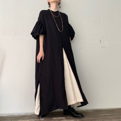 suzuki takayuki  puff-sleeve shirt dress ʥ業 ѥե꡼֥ĥɥ쥹Black