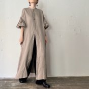 suzuki takayuki  puff-sleeve shirt dress （スズキタカユキ パフスリーブシャツドレス）Rose Grey