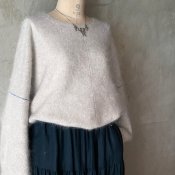 suzuki takayuki brushed knitting cape（スズキタカユキ ブラッシュド ニッティングケープ）Pale mist
