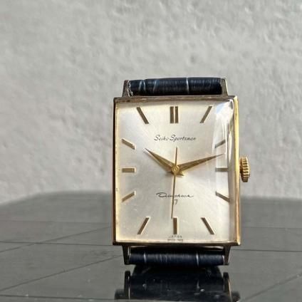 SEIKO スポーツマン 17石 レクタンギュラーケース デッドストック