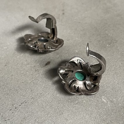 ơ С ޡ ե 󥰡Vintage Silver Marcasite flower Earrings