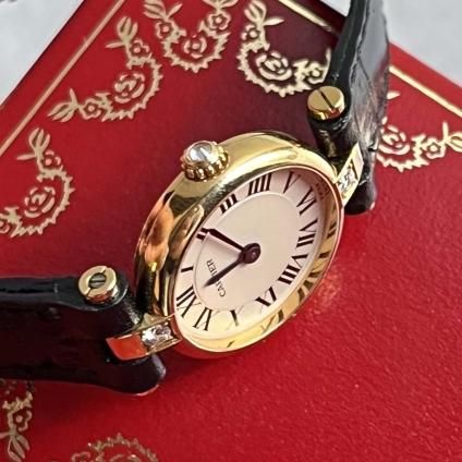 Cartier MINI VENDOME (カルティエ ミニ ヴァンドーム) 18KYG ダイヤモンド3石 18KYG純正バックル 箱付- JeJe PIANO ONLINE BOUTIQUE 神戸のアンティーク時計,ジュエリー,ファッション専門店 Cartier MINI VENDOME (カルティエ ミニ ヴァンドーム) 18KYG ダイヤモンド3石 18KYG純正バックル 箱付- JeJe PIANO ONLINE BOUTIQUE 神戸のアンティーク時計,ジュエリー,ファッション専門店