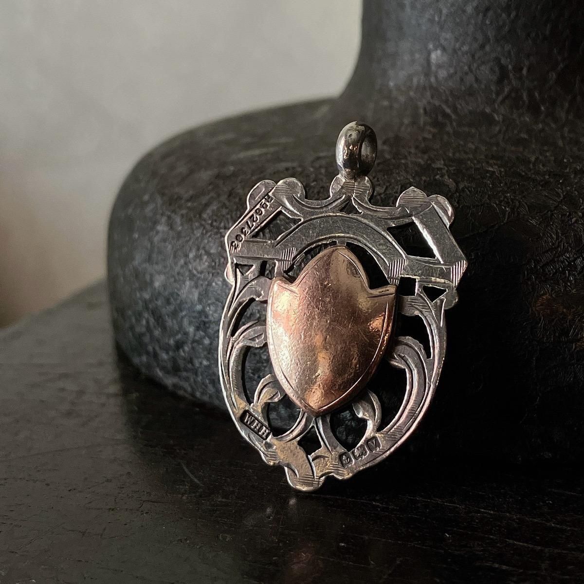 1920ǯ С  ե֡Silver Rose Gold Fob