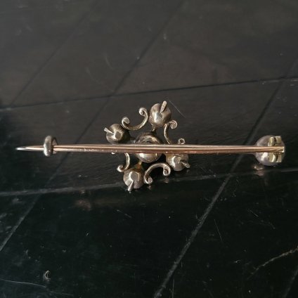 &ե ᥿ 饹 ֥Arts & Crafts Metal Glass brooch