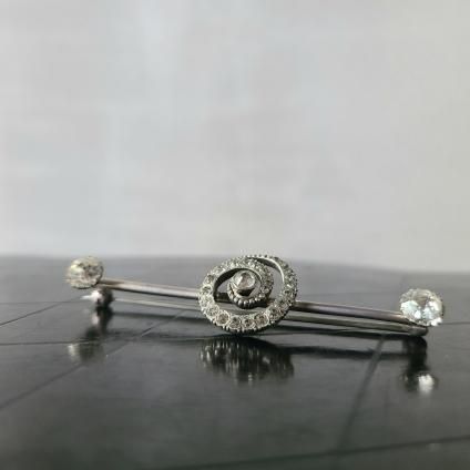 20-30ǯ ᥿ 饹 ֥20-30's Metal Glass broach