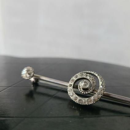 20-30ǯ ᥿ 饹 ֥20-30's Metal Glass broach