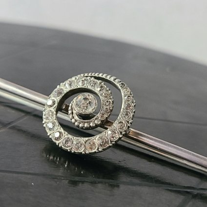 20-30ǯ ᥿ 饹 ֥20-30's Metal Glass broach
