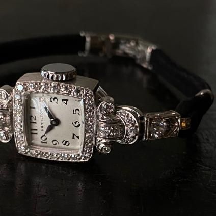 HAMILTON（ハミルトン）Art Deco プラチナケース ダイヤモンド44