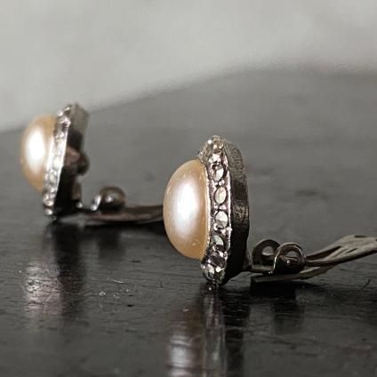 1940ǯ ޡ ᥿ 饹ѡ 󥰡Marcasite Metal Glass Earrings