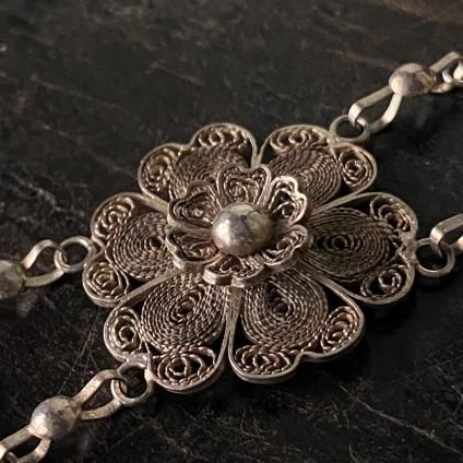 1900-30ǯ С եꥰ꡼ ֥쥹åȡ1900-30's Silver Filigree Bracelet