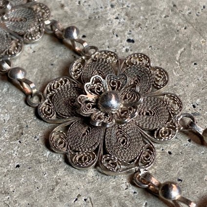 1900-30ǯ С եꥰ꡼ ֥쥹åȡ1900-30's Silver Filigree Bracelet