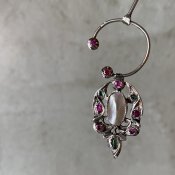 19世紀 トルコ シルバー ピンクサファイア ルビー エメラルド パール ブローチ（Silver Pink Sapphire Ruby Pearl Brooch）