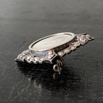 ȥꥢ С ѡ ߥ˥塼 ֥Silver Pearl Miniature Brooch