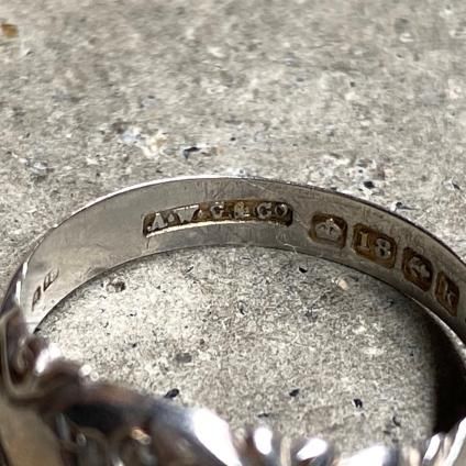 1905年製 18K ホワイトゴールド ルビー ダイヤモンド ジプシー