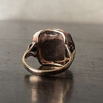 Antique 9K С 륳 ͥå 󥰡Antique 9KYG Silver Zircon Garnet Ring