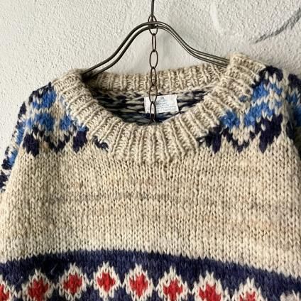 ơ  ɥ Ρե졼 ϥɥ˥åȡVintage Ecuador Hand Knit