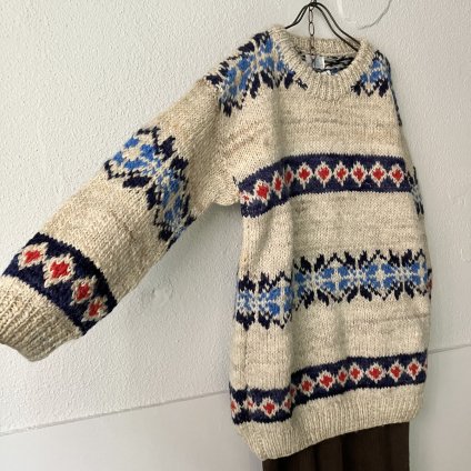 ơ  ɥ Ρե졼 ϥɥ˥åȡVintage Ecuador Hand Knit