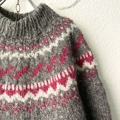 ヴィンテージ ノルディック風 ハンドニット（Vintage Nordic Style Hand Knit）