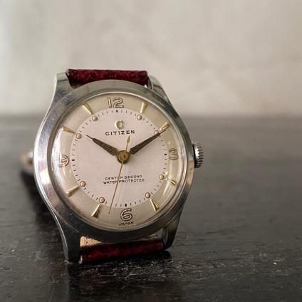 当時物 CITIZEN シチズンCマーク 17石 センターセコンド 13001