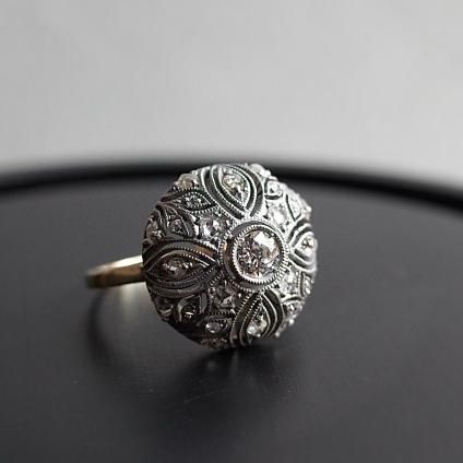 アールデコ ダイヤモンド ドームリング（Art Deco Diamond Dome