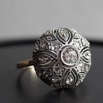 ǥ  ɡ󥰡Art Deco Diamond Dome Ring