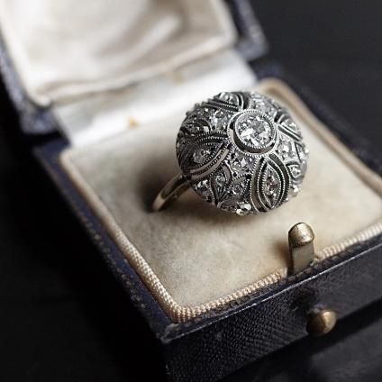 ǥ  ɡ󥰡Art Deco Diamond Dome Ring