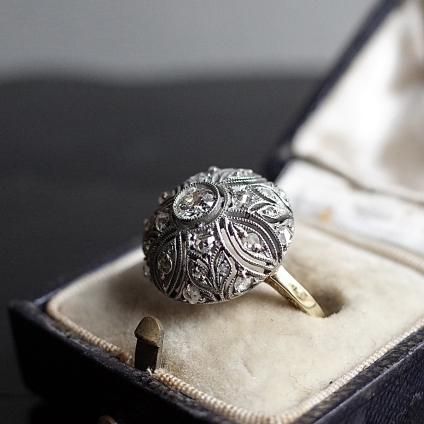 アールデコ ダイヤモンド ドームリング（Art Deco Diamond Dome
