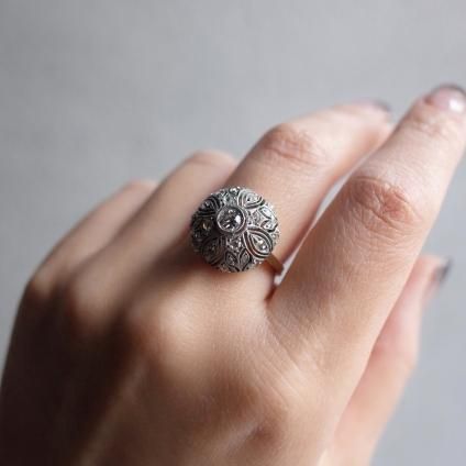 アールデコ ダイヤモンド ドームリング（Art Deco Diamond Dome