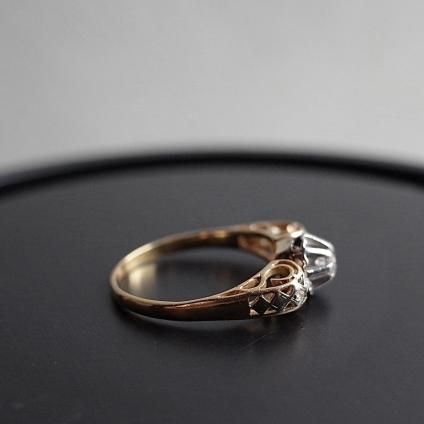 1900 - 1920ǯ 18  󥰡18KYG Diamond Ring