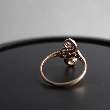  ץ  ȥ泌⥢ 󥰡YG Plutinum Diamond Toi et Moi Ring