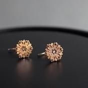 15  ե ԥ15KYG Diamond Flower Earrings