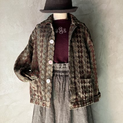 ơ 㥬 С֥ 㥱åȡ Vintage Jacquard Reversible Jacket