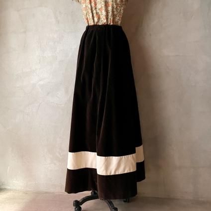 <img class='new_mark_img1' src='https://img.shop-pro.jp/img/new/icons38.gif' style='border:none;display:inline;margin:0px;padding:0px;width:auto;' />20%OFFU.S. ơ ٥٥å ե쥢 ȡ Vintage Velvet Flare Skirt 
