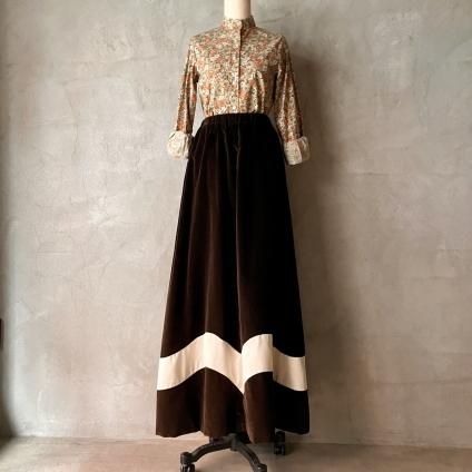 U.S. ơ ٥٥å ե쥢 ȡ Vintage Velvet Flare Skirt 