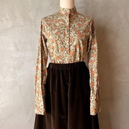 ե ơ  ֥饦France Vintage Floral Pattern Blouse