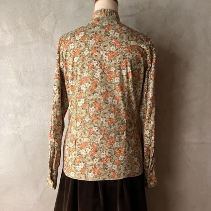 ե ơ  ֥饦France Vintage Floral Pattern Blouse