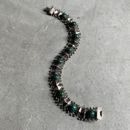 ơ С ꥽ ֥쥹åȡVintage Silver Chrysocolla Bracelet