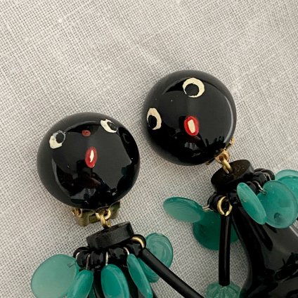 1960ǯ ե ١饤   ꡼French Bakelite Earrings