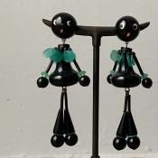 1960ǯ ե ١饤   ꡼French Bakelite Earrings