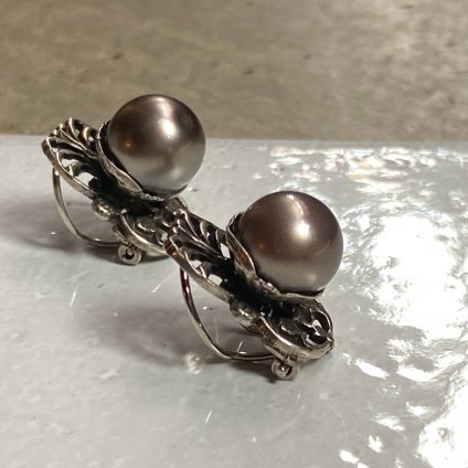 1940ǯ 륤졼 饹ѡ륤 ֥饦ѡץFrench Louis Rousselet Glass Pearl Earrings