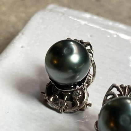 1940ǯ 륤졼 饹ѡ  ǥץ꡼French Louis Rousselet Glass Pearl Earrings